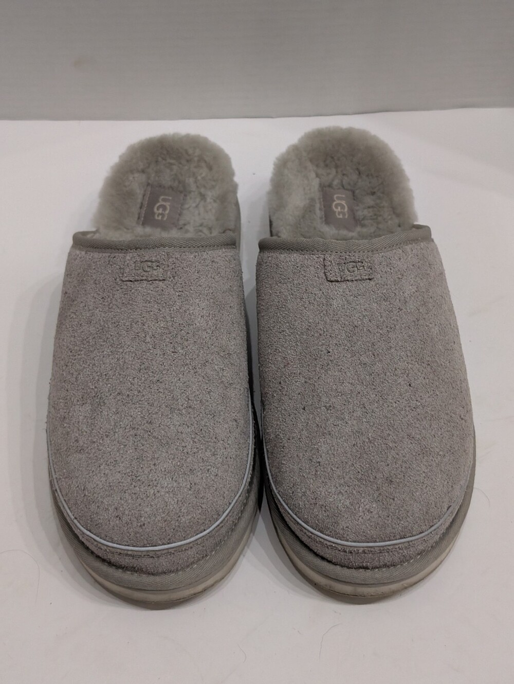 UGG Men's 12 Gray Slippers Clogs Lined Scuff Cali Wave Mules